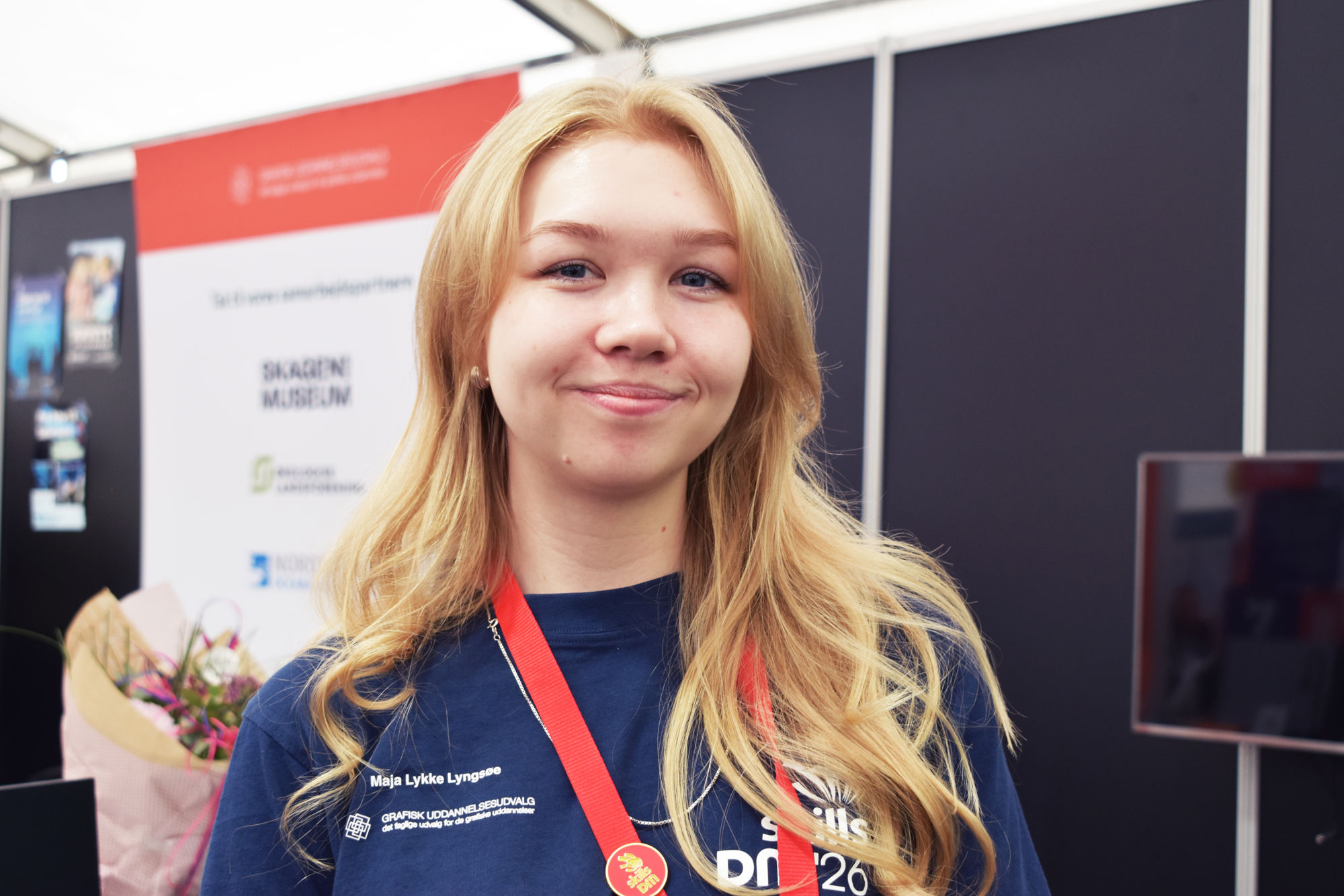 Mediegrafikerelev fra HANSENBERG Maja Lyngsøe ses her under DM i Skills 2026.
