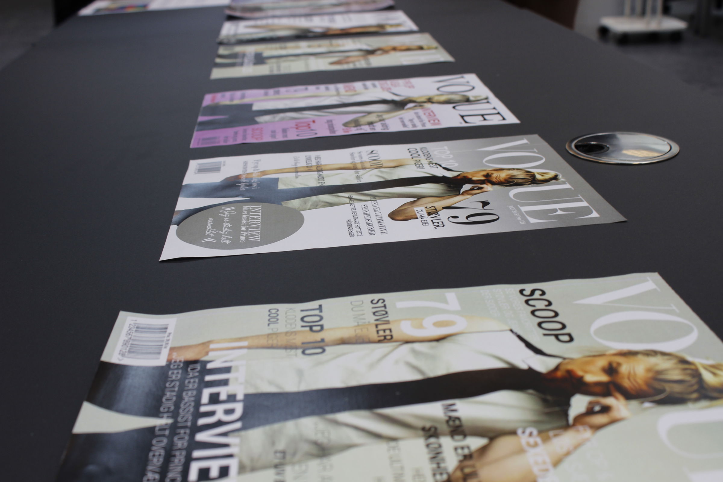 Nogle af mediegrafikereleverne har skabt nogle flotte forslag til nye forsider på Vogue.