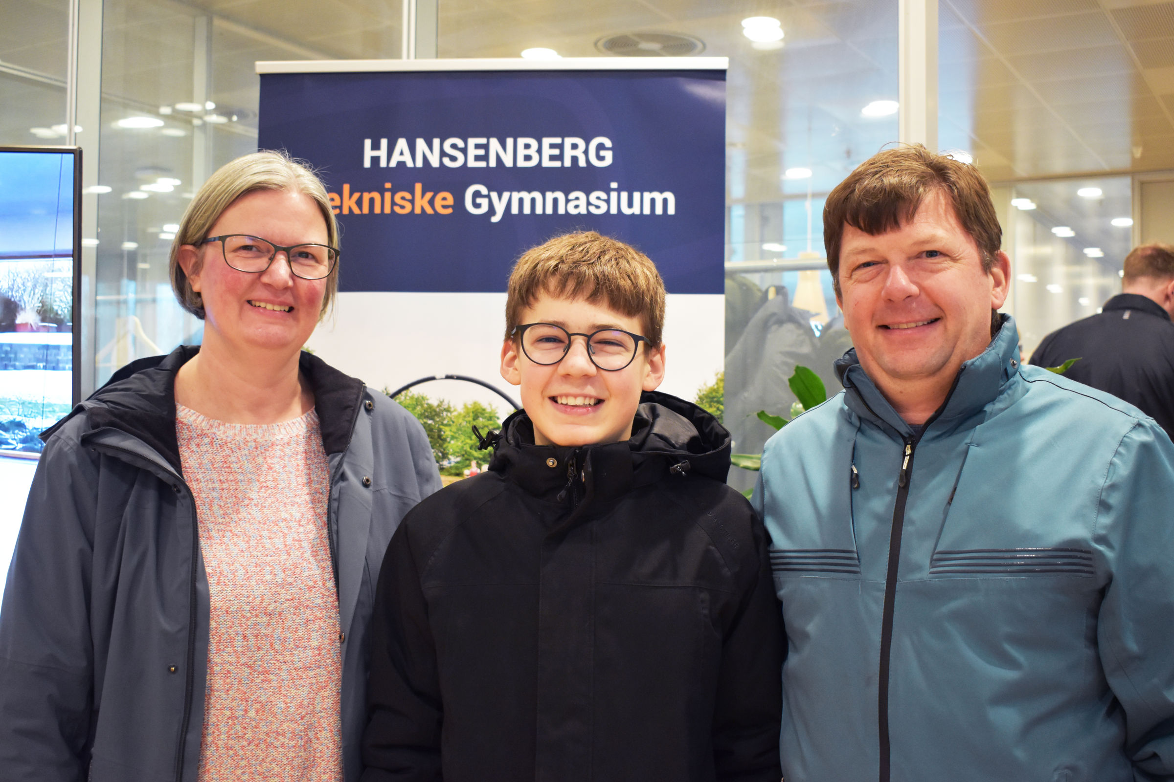 Andreas Friis Christiansen havde sine forældre, Jane og Niels Friis Christiansen, med til Åbent Hus på HTX