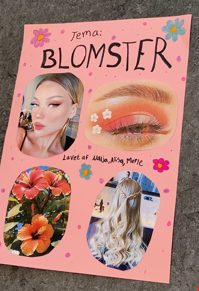 Et kreativt moodboard, som nogle deltagere på BeautyCamp har lavet under SommerCamp på Hansenberg.